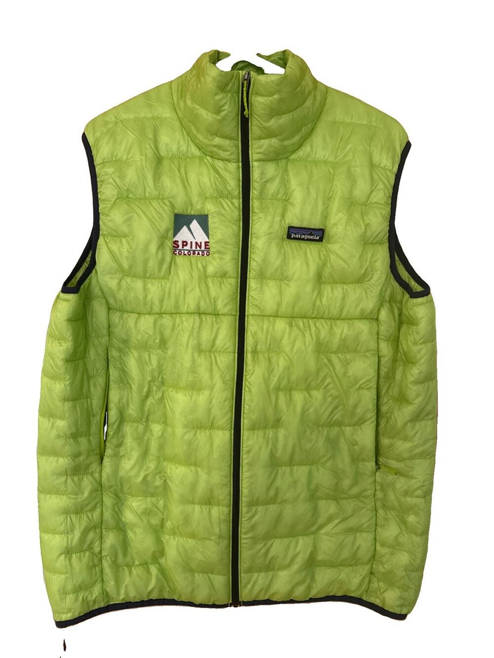 Patagonia Mens Large Micro Puff Plumafill Vest Green “Spine Colorado”